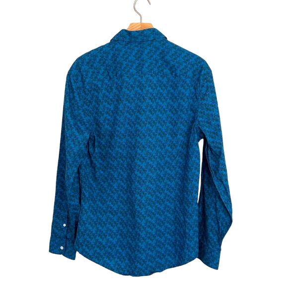 Penguin Button Up Shirt Classic Fit Size Small Cotton Preppy Academia Geometric - Picture 9 of 10